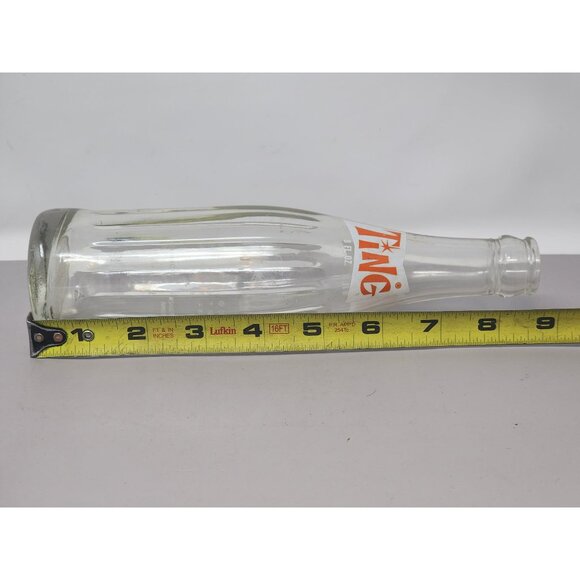 Vintage Ting Soda Bottle 8 Fl Oz Clear Glass Collectible - Picture 8 of 8